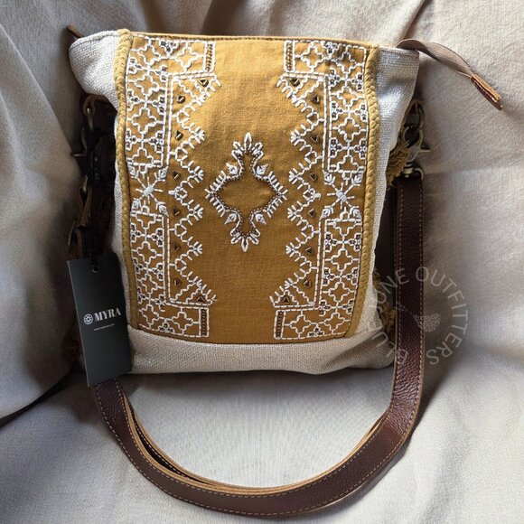 Harvest Grove Shoulder Bag in Golden Bloom | Myra Bag SKU S-12817 | Trendy Purse - Picture 1 of 8